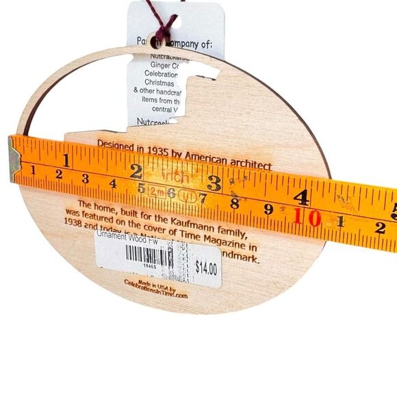 Fallingwater Mill Run PA Frank Lloyd Wright Intricate Wooden Ornament. NEW. - Picture 5 of 8